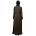 A-line abaya with Resham embroidery work- Olive Green